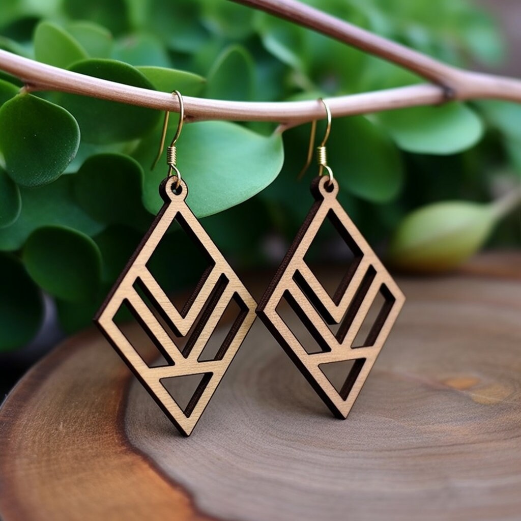 10 Laser Cut Dangle Designs for Women, Geometric Earring, Elegant