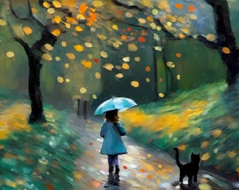 Lluvias de otoño - Impresiones de arte originales de Thomas Little