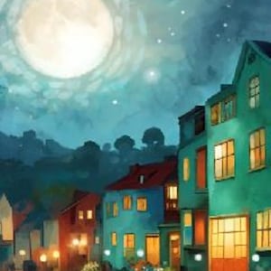 Cat in the Moonlight - Original Art Prints by Thomas Little