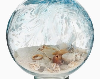 Large Glass Sand Orbe - by Sea Creations