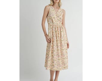 Plantlover Wrap Midi Dress - Vintage Style
