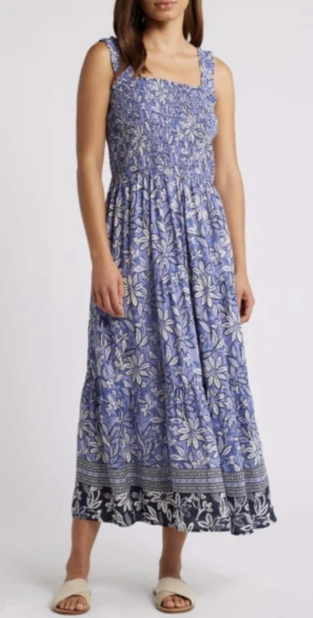 Elsa Hawaii Shore Smocked Maxi Dress - by beachlunchlounge Elsa Hawaii Shore Smocked Maxi Dress - by beachlunchlounge
