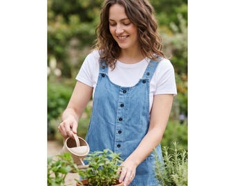 Vintage Washed Denim Short Overalls Short Dungaree