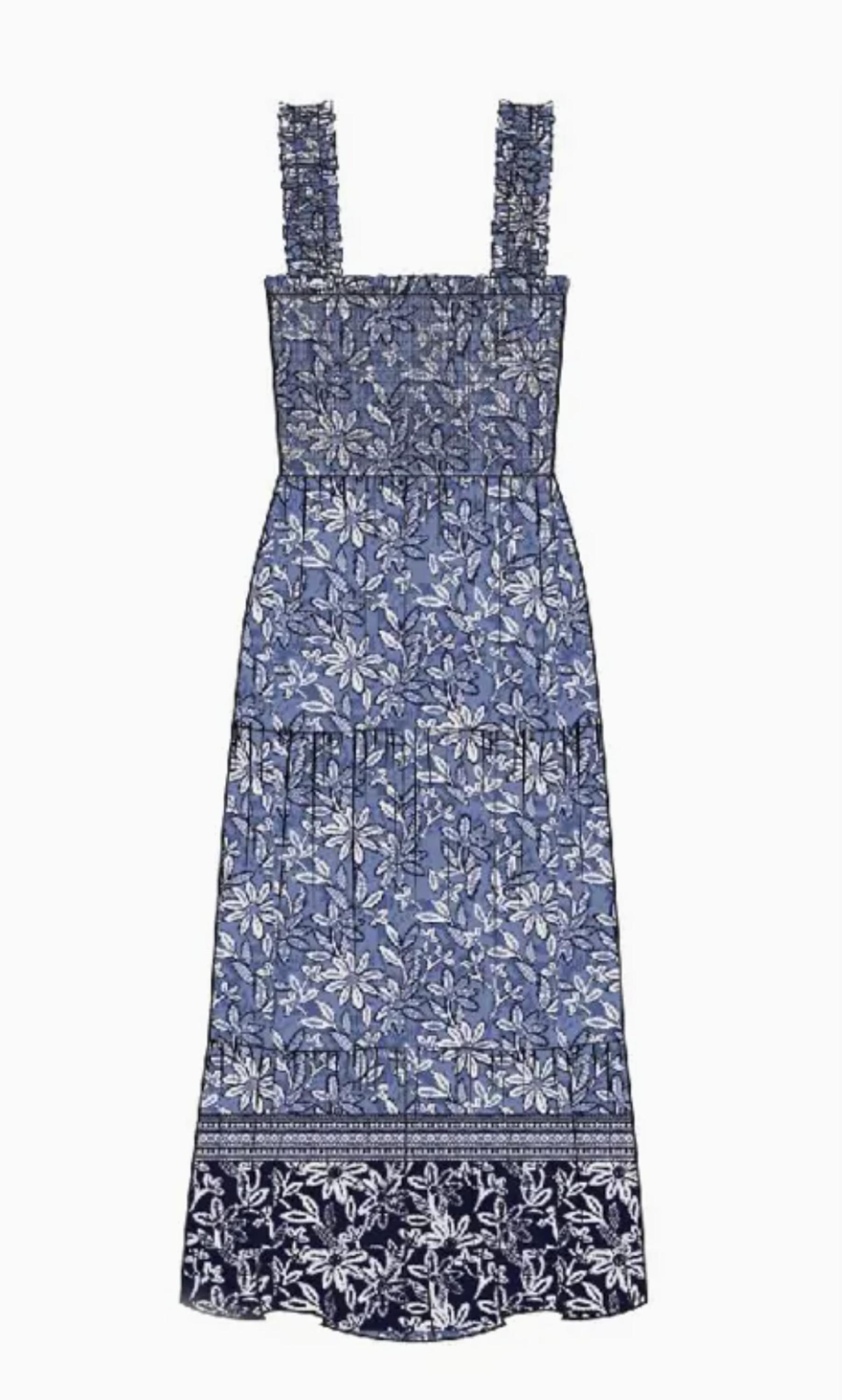 Elsa Hawaii Shore Smocked Maxi Dress - by beachlunchlounge