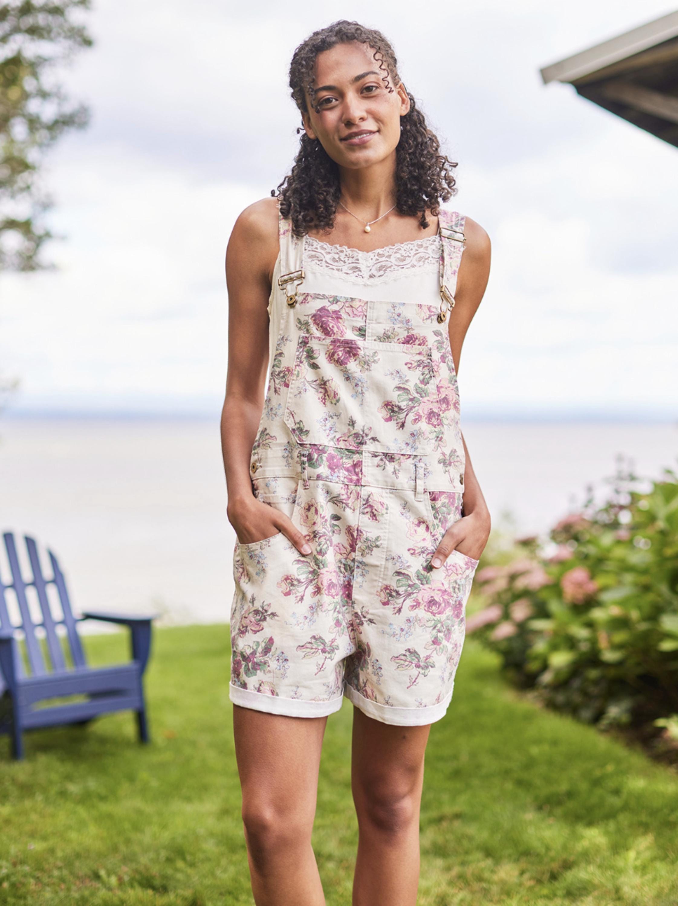 Floral Short Overalls - Etsy