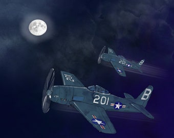 Night Raiders - Oryginalne wydruki artystyczne autorstwa Thomasa Little'a