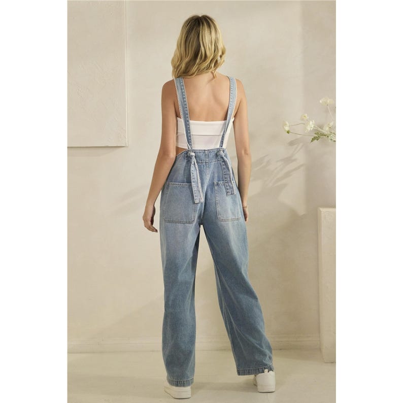 Overall Colorfull Relaxed Denim Overalls With Embroidered Detail - Vintage Style - Etsy