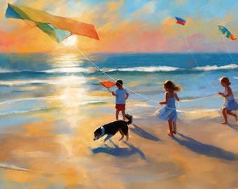 Kite Flying - Original Art Prints by Thomas Little