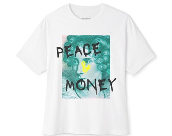 Peace And Money Streetwear Oversized Shirt Unisex Oversized Boxy Tee