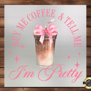 Coquette Iced Coffee DTF Transfer: Playful Custom Apparel