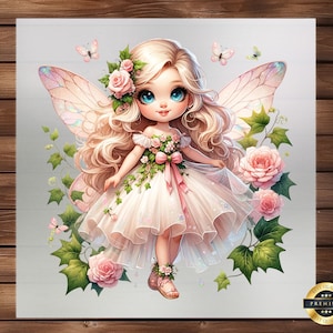 Baby Spring Fairy Clipart: DTF Transfer for Kids Apparel