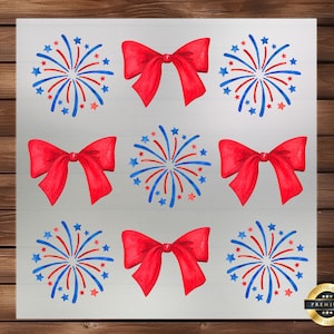 4th of July DTF Transfer, American Girly Theme, Patriotic Chic, Easy Apply, Ideal for Custom Fashion & Accessories, Celebrate in Style