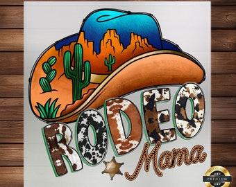 Rodeo Mama DTF Transfer: Western Cowgirl Graphics