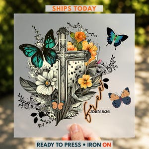 Christian Bible Verse DTF Transfer, Inspirational Scripture Faith Print