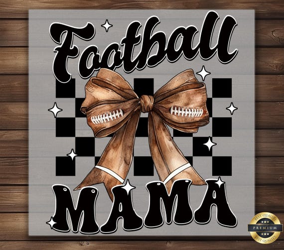 Football Mama DTF Transfer: Fall Coquette Bow Iron-On Design