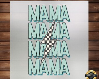 Mama DTF Transfer, Colorful Mom Design (Ready to Press)