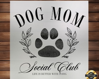Dog Mom Social Club DTF Transfer: Apparel Customization