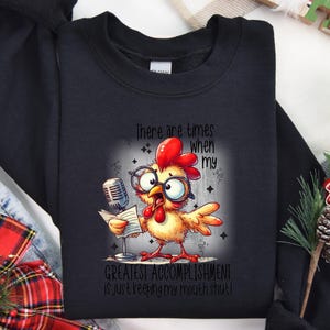 Funny Chicken Sarcastic Quote DTF Transfer: DIY Shirt Art immagine 4