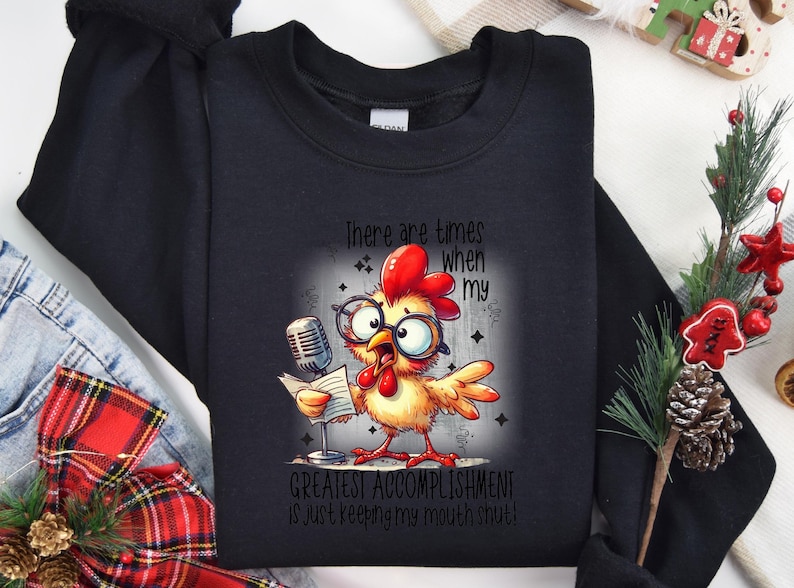 Funny Chicken Sarcastic Quote DTF Transfer: DIY Shirt Art immagine 4