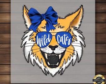 Wildcats Leopard Mascot DTF Transfer, School Spirit Ready To Press