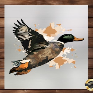 Camo Duck Hunting DTF Transfer, Camouflage Design for Outdoor Enthusiasts, Custom Apparel & Duck Hunting Pride, Ready-to-Press Graphic