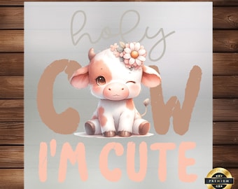 Baby Cow DTF Transfer: Adorable Iron-On Decal