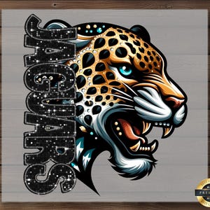 Jaguars Leopard Print DTF Transfer: Game Day Shirt Design