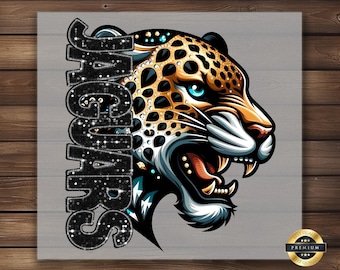 Jaguars Leopard Print DTF Transfer: Game Day Shirt Design