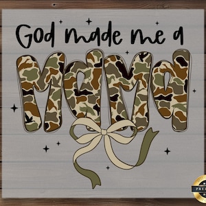 Camo Mama DTF Transfer: Hunting Mom Shirt Design