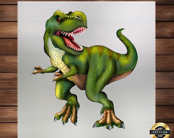 Ferocious T-Rex DTF Transfer: Jurassic DIY Decal
