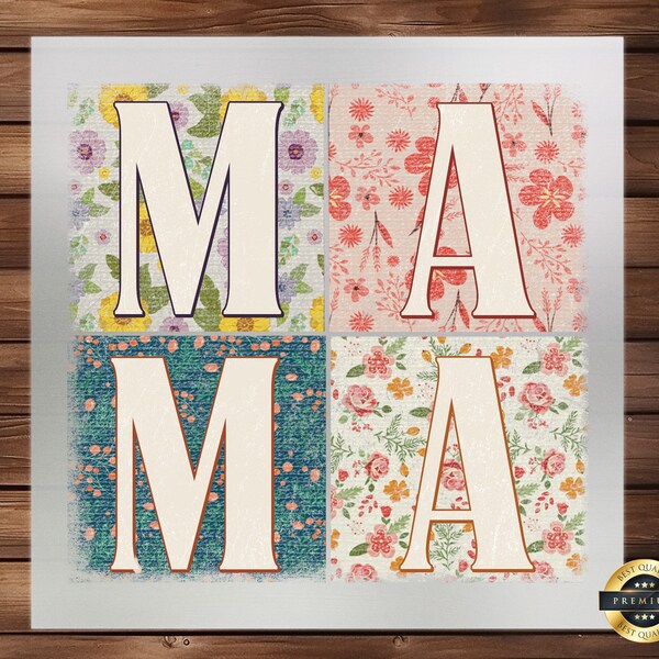 Retro Boho Mama DTF Transfer, Bohemian Chic Design for Apparel, Perfect for T-Shirts, Hoodies, Motherhood Accessories, Ideal for Stylish Mom