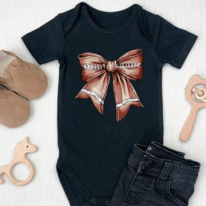 Retro Football Bow DTF Transfer Coquette Game Day Shirt Design image 8