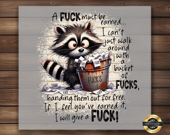 Sarcastic Raccoon DTF Transfer: Funny Animal Shirt Design
