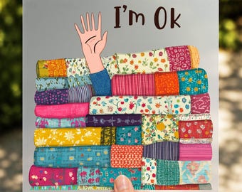 Fabric Hoarder DTF Transfer, Funny Quilting Shirt Design