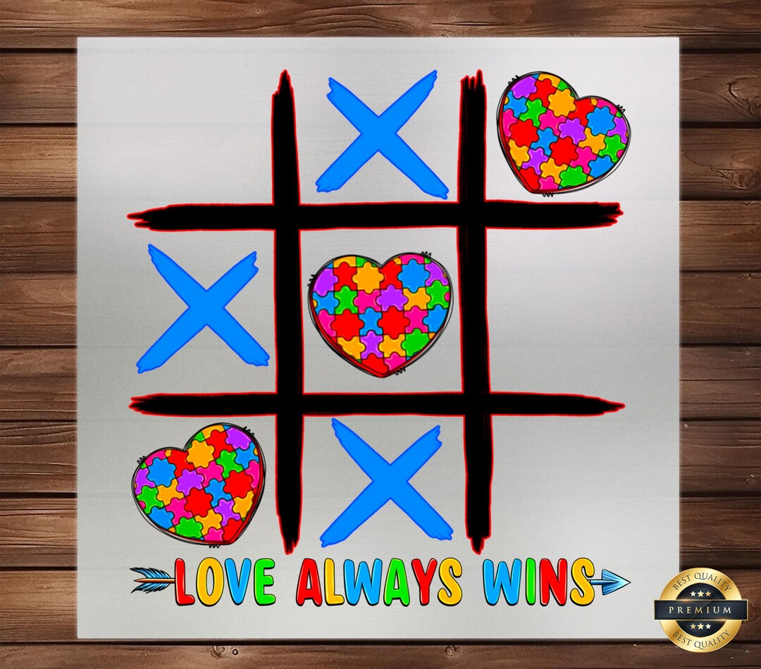 Love Always Wins Autism DTF Transfer: Iron-on Clothing Accent - Etsy
