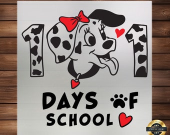 101 Days of School Dalmatian DTF Transfer: Celebratory Apparel Print