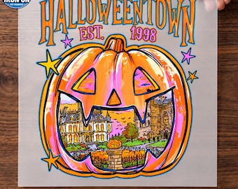 Halloweentown DTF Transfer | Jack O Lantern Haunted Town Vintage Halloween Design | Ready To Press