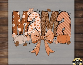 Fall Family Pumpkin DTF Transfer, Mama Nana Ready To Press Iron On