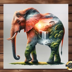 Elephant Clipart DTF Transfer: Adorable Apparel Designs