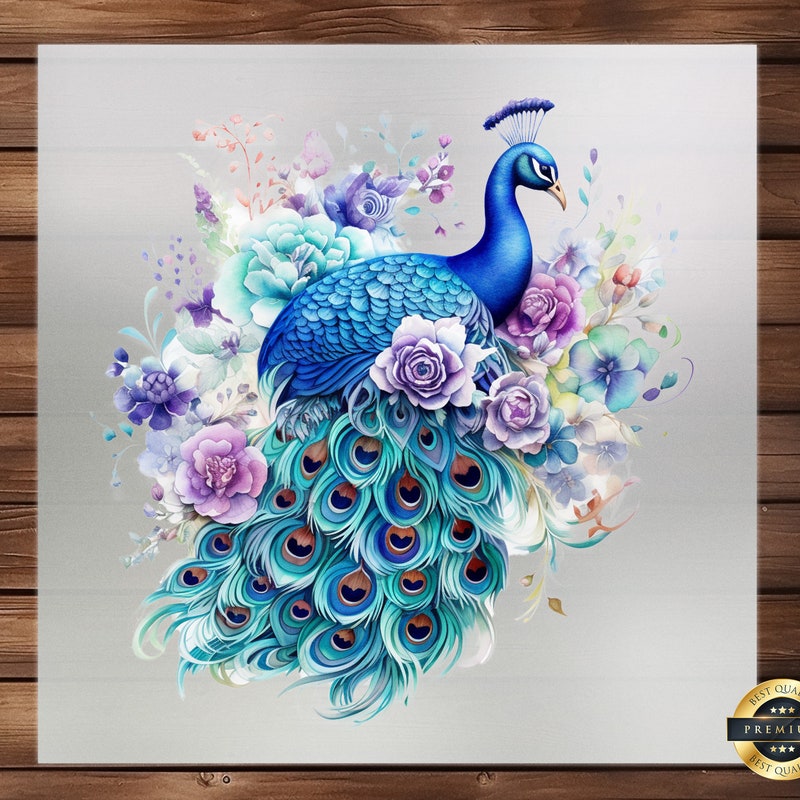 Transfer Design Sticker Peacock Decals or Transfers - Etsy