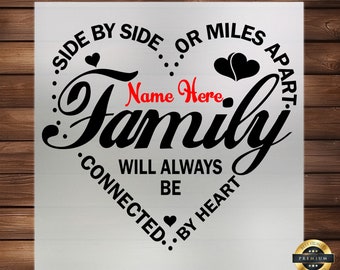 Custom Family Heart DTF Transfer: Personalized Iron-On Decal