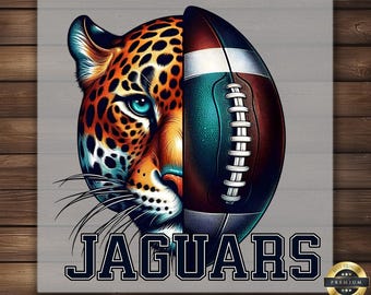 Jaguars Football Mascot DTF Transfer: Iron-On Apparel Design