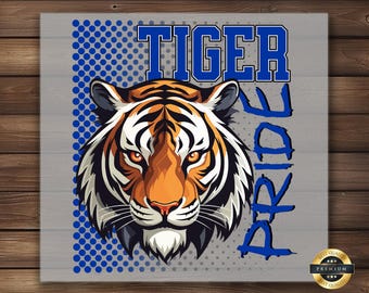 Fierce Tiger Mascot DTF Transfer: DIY Team Shirt Design