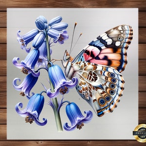 Butterfly Flowers DTF Transfer, 5 Unique Designs, Ready to Press, Iron on Decal, Custom Apparel, DIY Craft Supply, Ready to Press