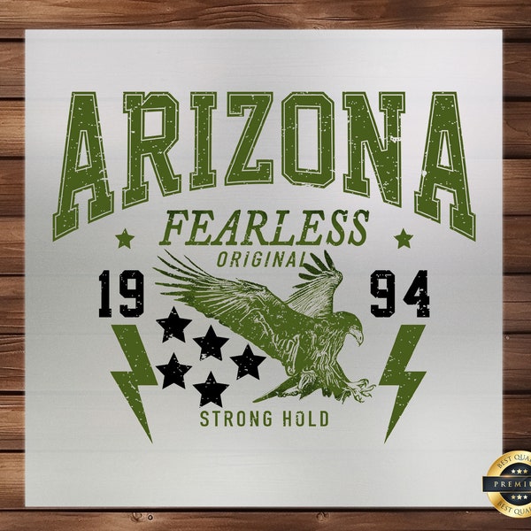 Arizona Fearless 1994 DTF Transfer, Vintage-Inspired Design, Perfect for Retro Fashion, Easy to Apply, Ideal for Casual Wear & Collectors