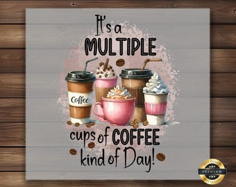Coffee Lover DTF Transfer: Funny Caffeine Design, DIY Shirt Art
