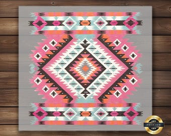 Boho Aztec DTF Transfer: Southwest Tribal Print, Colorful Western Design