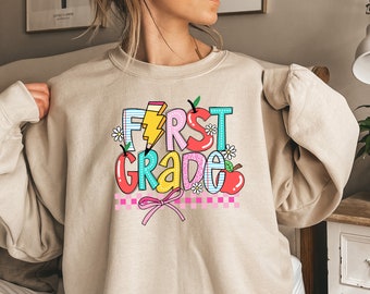 Back to School Teacher Kindergarten DTF Transfer, Ready to Press, Iron on Decal, Custom Teacher Apparel, Easy Application, All Grades, DIY