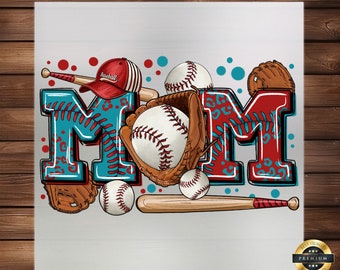 Baseball Mom DTF Transfer: Custom Apparel Design
