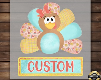 Custom Kids Turkey DTF Transfer, Thanksgiving Ready To Press Iron On Transfer